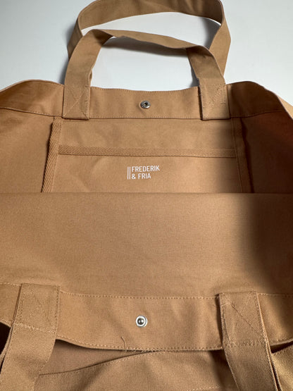 Einkaufstasche, Frau Zauberschön, Mocca / Rot