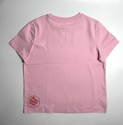 T-Shirt Frauen, Rundhals, Frau Zauberschön, Rosa / Rot