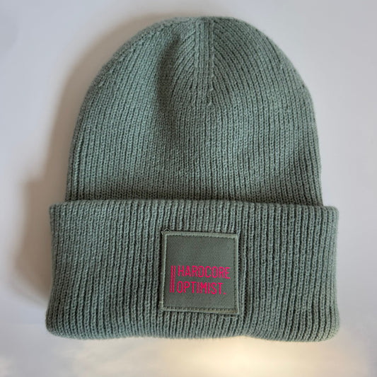 Mütze, 'Hardcore Optimist', Grün / Neon Pink