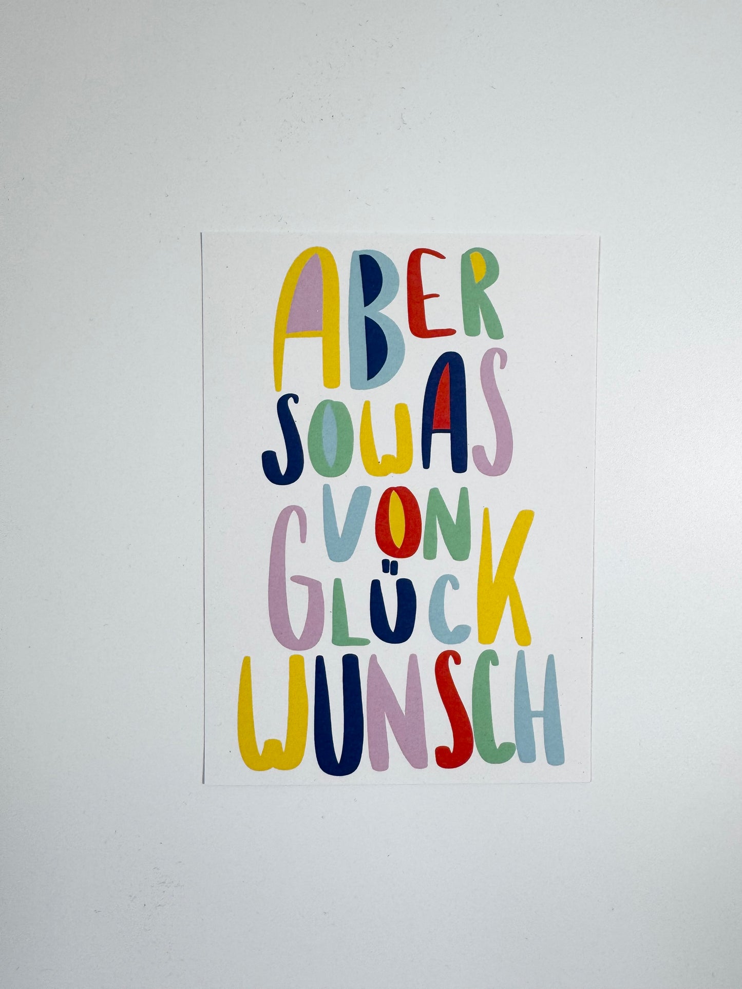 Postkarte ‚Aber sowas von Glückwunsch‘, A6