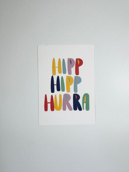 Postkarte, ‚Hipp Hipp Hurra‘, A6