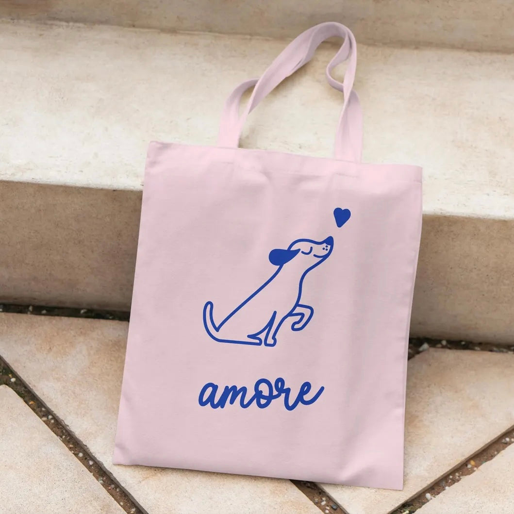 Tasche Hund Amore Rosa / Blau