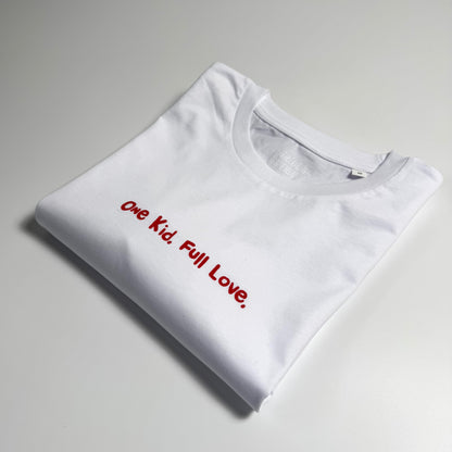 T-Shirt Unisex, Frau Zauberschön, Weiß / Rot