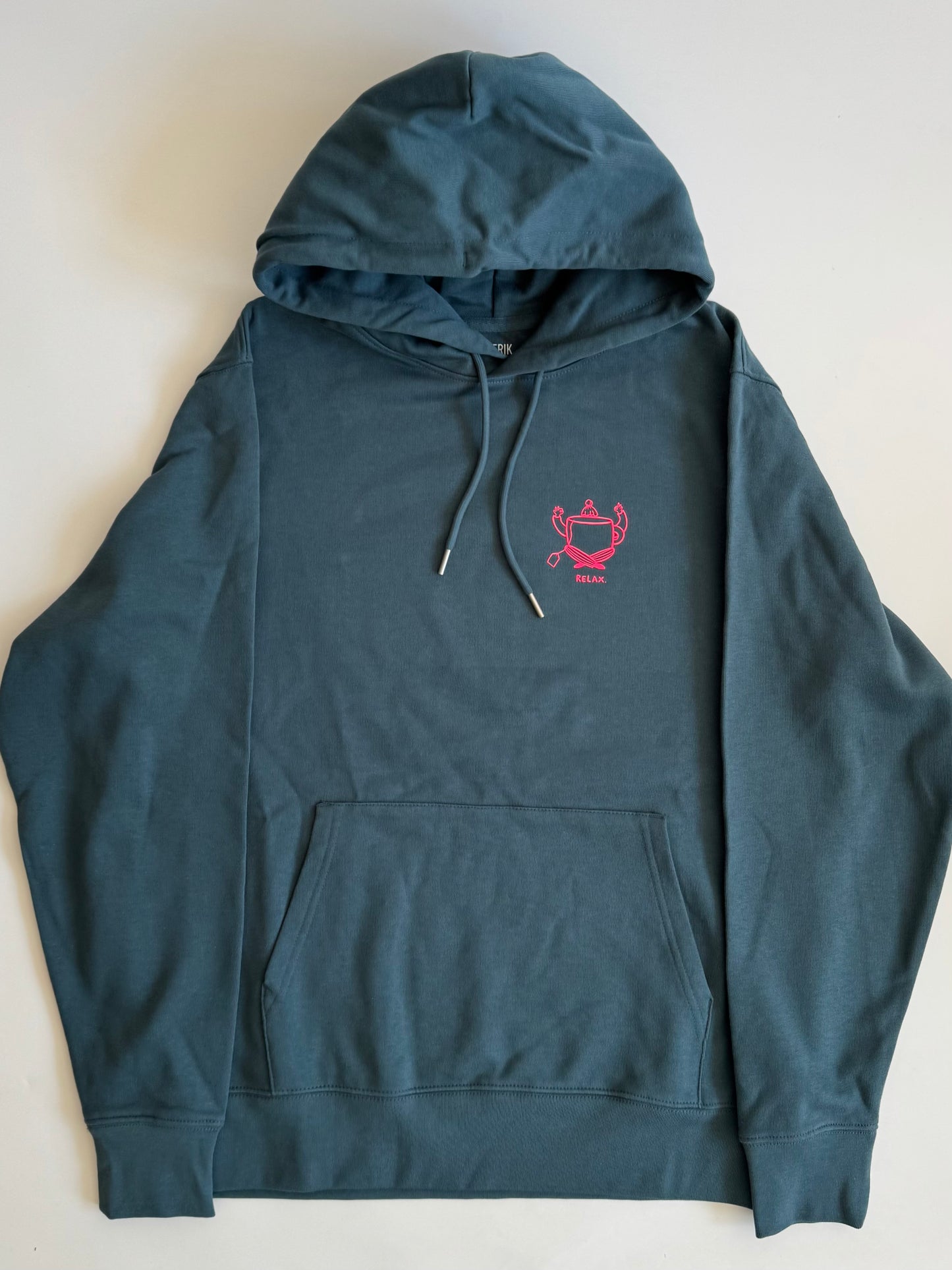 Hoodie Unisex 'Relax': Petrol / Neon Pink