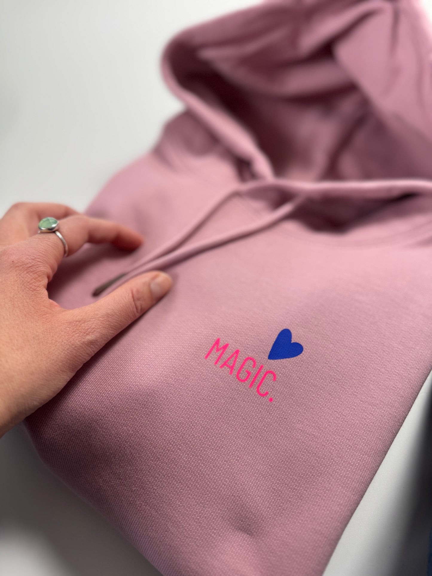 Hoodie Unisex 'Magic': Rosalila / Blau, Neon Pink