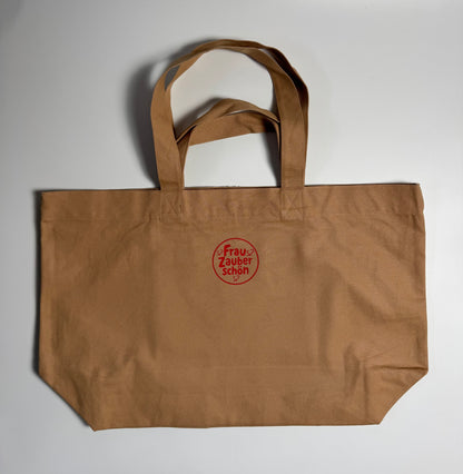 Einkaufstasche, Frau Zauberschön, Mocca / Rot