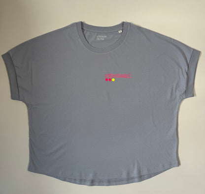 Frauen-Shirt ,unshushable‘: lila, weiß, gelb / neon pink