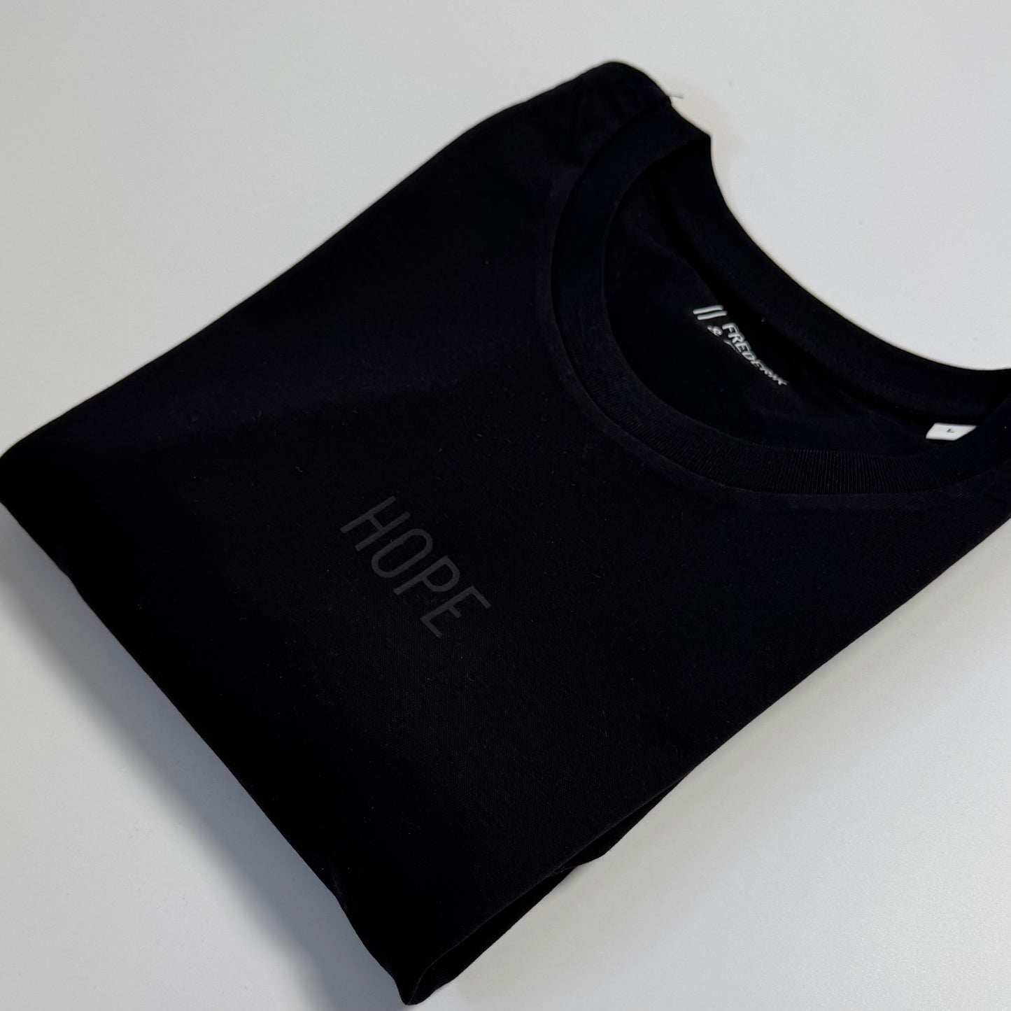 T-Shirt Unisex, Hope: Schwarz / Schwarz