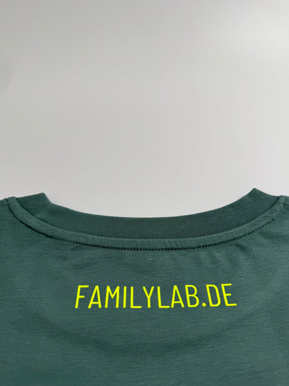 T-Shirt Frauen  'Leitwölfin / Leitwolf.': Grün / Neon Gelb
