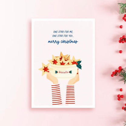 Postkarte Weihnachten Biscuit