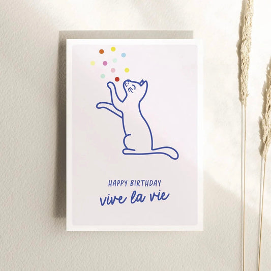 Postkarte Katze Happy Birthday