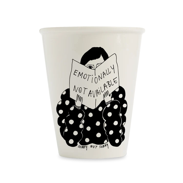 Becher ‚Emotionally not available‘ 170ml