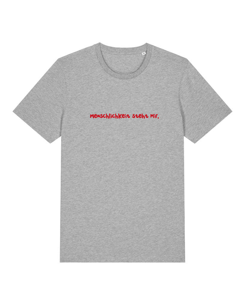 T-Shirt Unisex, Frau Zauberschön, Grau / Rot
