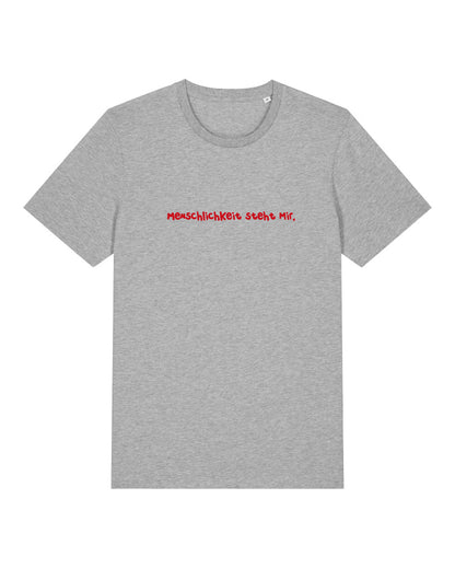 T-Shirt Unisex, Frau Zauberschön, Grau / Rot