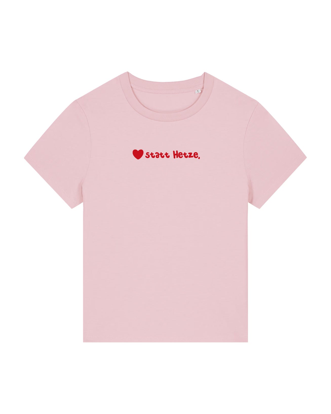 T-Shirt Frauen, Rundhals, Frau Zauberschön, Rosa / Rot