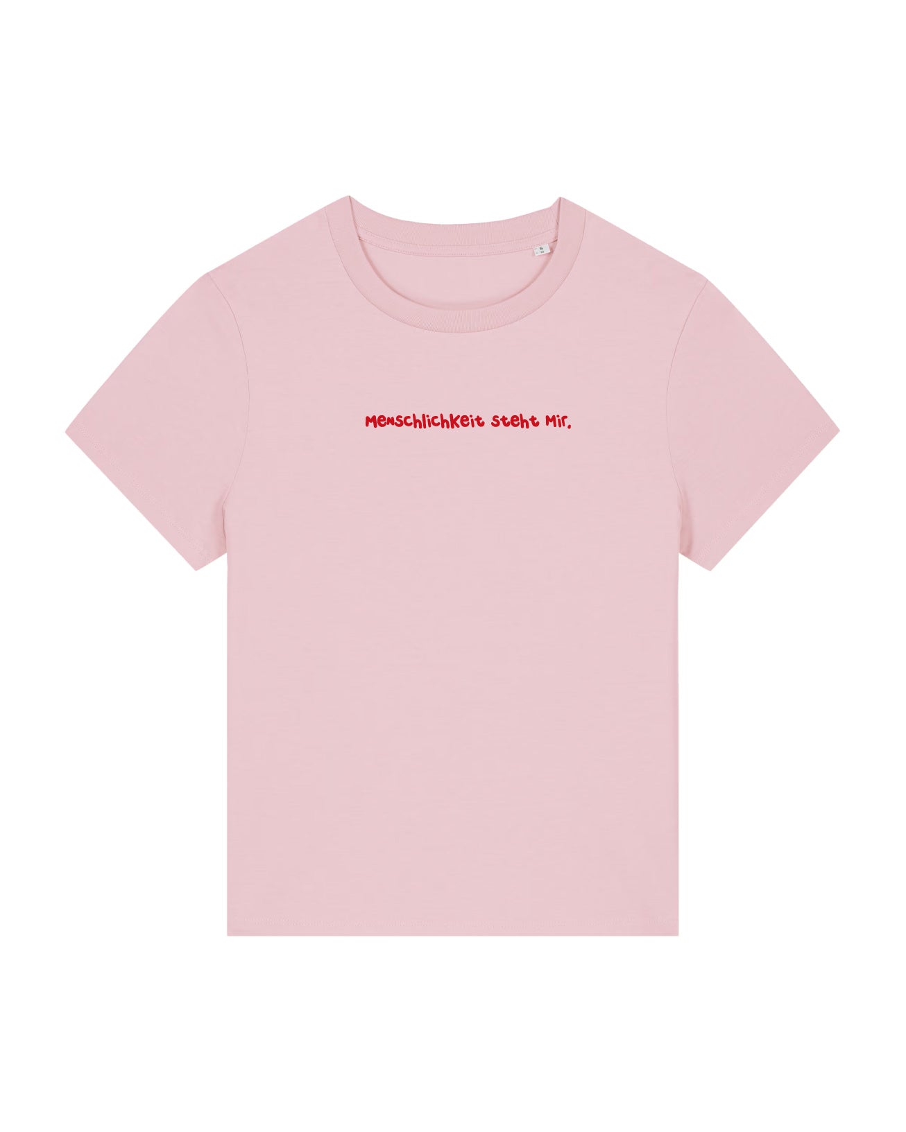 T-Shirt Frauen, Rundhals, Frau Zauberschön, Rosa / Rot