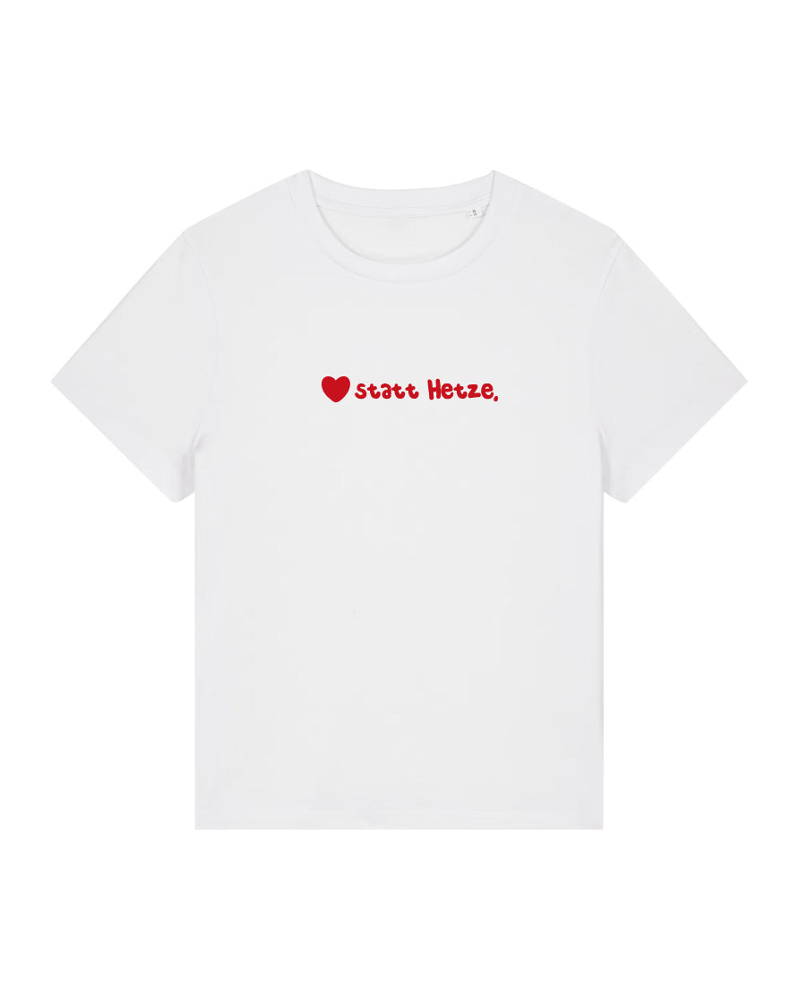 T-Shirt Unisex, Frau Zauberschön, Weiß / Rot