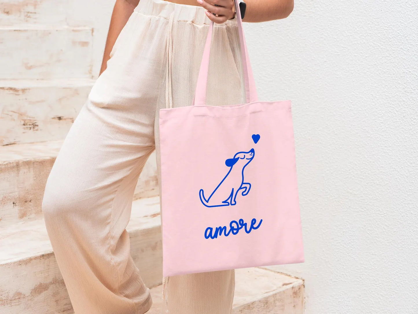 Tasche Hund Amore Rosa / Blau