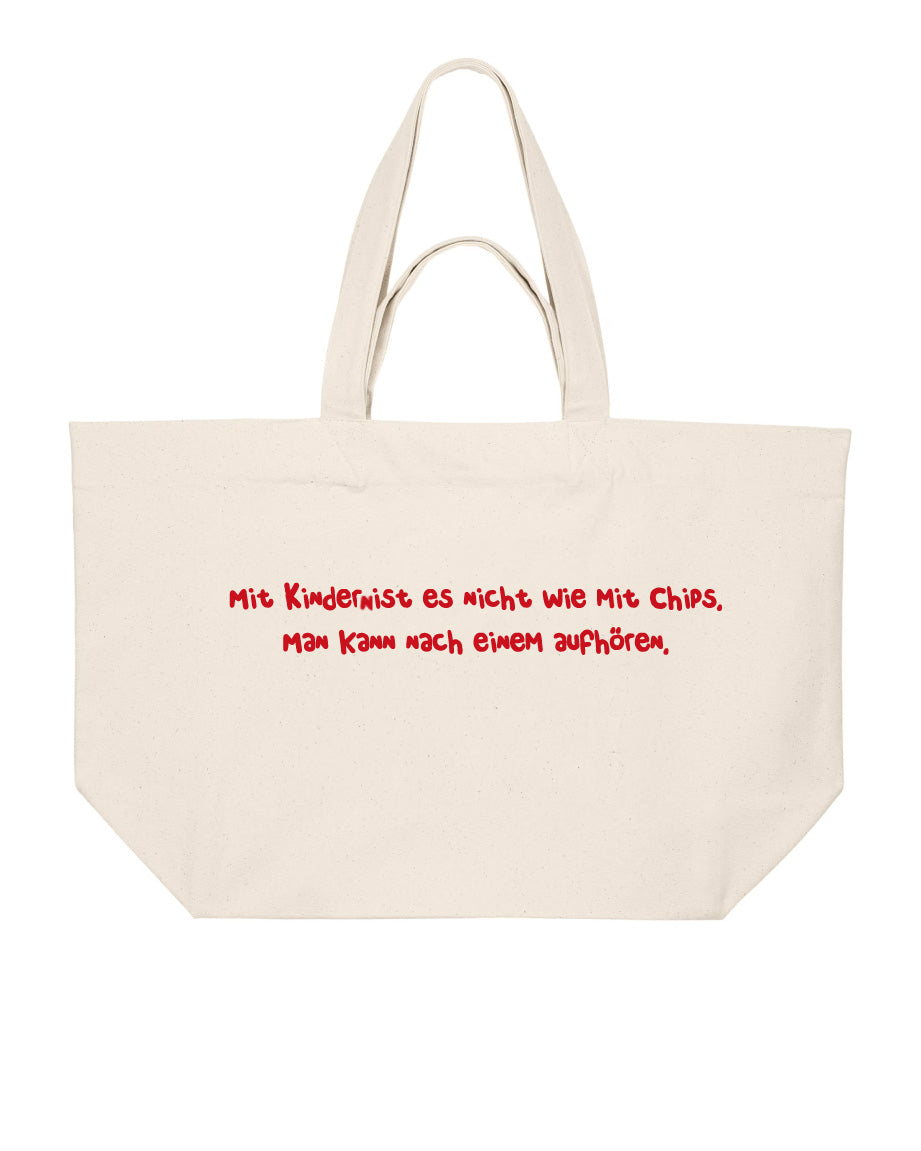 Einkaufstasche, Frau Zauberschön, Natural / Rot