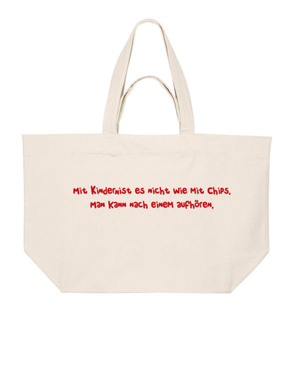 Einkaufstasche, Frau Zauberschön, Natural / Rot